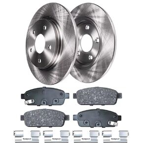 Rear Brake Kit for Dodge Avenger Caliber Chrysler 200 Sebring Mitsubishi Lancer Jeep Compass Patriot, KIT-G019 10.31 inch Disc Brake Rotors Ceramic Brake Pads Replacement