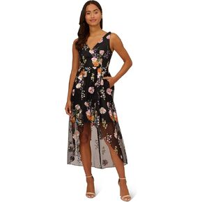 Adrianna Papell Women's Embroidered High Low Dress