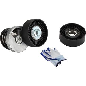 90K-38123 (2PCS 38123+38015) Serpentine Belt Tensioner Kit Without Belt Fit For 90-96 Ford Bronco/E Series Van/F Series Pickup OE#90K-38123E 90K-38123D 90K-38123C 90K-38123B 90K-38123A