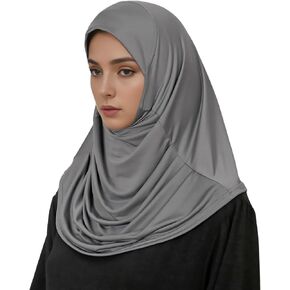 LMVERNA Ready To Wear Hijab for Women Muslim Instant Turban Soft Scarf for Prayer Long Hijabs