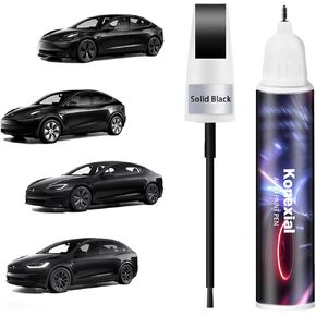 Solid Black(PBSB) Touch up Paint Compatible with Tesla Model Y/3/X/S, Premium Car Scratch Remover for Deep Scratches, Car Paint Pen Scratch Repair Two-In-One Touch Up Paint