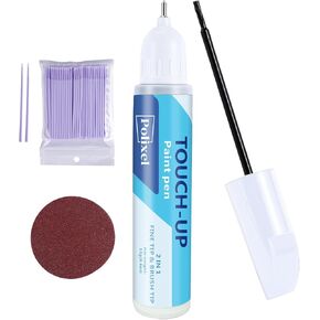 White Touch Up Paint for Cars - Professional Automotive Paint Scratch Repair & Lasting Auto Scratch Remover, 2 in 1 Fine Tip and Brush Tip - 0.4 oz