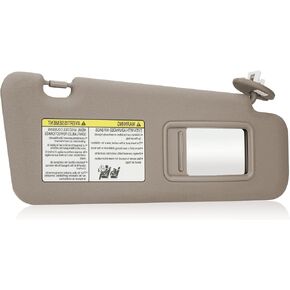 Beige Passenger Right Side Sun Visor Replacement Compatible with Toyota Highlander 2008 2009 2010 2011 2012 2013 Replace 74320-0E050-B0