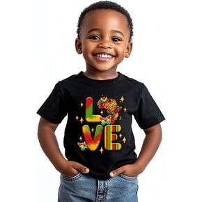 Juneteenth Shirts for Kids – Boys and Girls Short-Sleeve T-Shirts, Ages 2-6, Celebrate Freedom and Black History