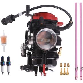 CV40 Carburetor for Harley Davidson Sportster 883 XL883 Sportster 1200 XLH1200,1988-2016 Dyna & FXR,1988-2017 Softail,1988-2016 Touring,1998-Up Sportster Electra Glide Fatboy 27490-96 27490-04 (Black)
