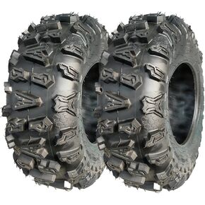 DAV111 25x8-12 & 25x10-12 ATV/UTV Tires 6PR All-Terrain Tires (2, 25x8-12)