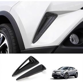 Car Accessories Exterior Decoration Front Fog Light Lamp Frame Cover Trim (Carbon Fiber Style) Fit for Toyota C-HR CHR 2018 2019 ABS 2 PCS