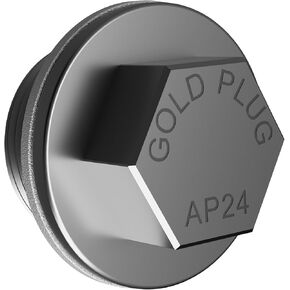 GoldPlug Stainless Steel Magnetic Drain Plug AP-24-1.25″ Hex Head, M24 x 1.5 Threads, 12.7mm Thread Length, fits Most Toyota Front Differential Drain, uses Extra washers SW-24