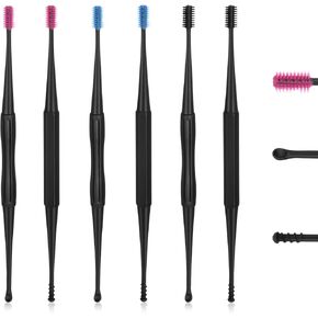 Q-Grips Ear Wax Removal-Spiral Ear Wax Removal Tool, 6PCS Reusable Earwax Removal Kit Safe Ear Cleaner, Ear Picker Flexible Double Sided Head Ear Wax Removal Kits for Olders Kids Adult