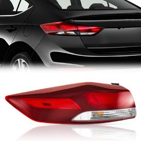 TODO TAIL LIGHTS متوافقة مع 2017-2018 HYUNDAI ELANTRA المصباح الخلفي الخلفي استبدال 92401F3000 HY2804140 (سائق/الجانب الأيسر)