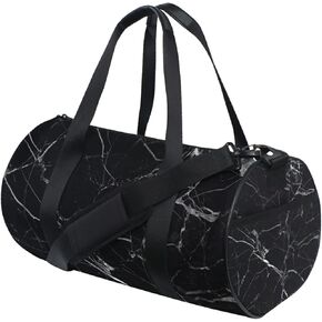 Black Marble Duffel Bag,Canvas Travel Bag for Gym Sports and Overnight