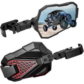 BESTAOO UTV Mirror Adjustable Rotatable Mirrors Side View for 1.5"-2.0" Roll Cage Compatible with Polaris Ranger/RZR/Can Am X3/Honda Pioneer/Talon/Teryx/Kawasaki Mule/CFMOTO