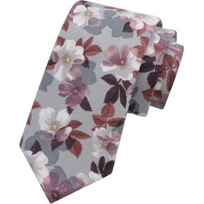 Tie for Men Cotton Vintage Floral Men's Neckties, 2.56" Skinny Ties for Men Accessory Wedding Formal Casual Party