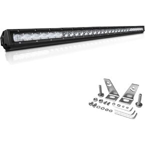 32 Inch LED Light Bar, 400W Flood & SpotBeam Combo Straight Single Row 40000LM Off Road Driving Fog Lamp Marine Boating Light bar for Pickup SUV ATV UTV Truck