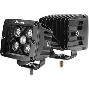 LED Cube Lights 2PCS, KARSAM 3Inch 50W White LED Cube Pods Light Bar Waterproof Fog Lamp Spot Beam LED Driving Square Work Light with Adjustable Bracket for Truck Pickup Tractor Motorcycle SUV ATV UTV