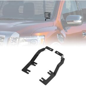 WeiSen Upper Hood Hinge Ditch Light Mount Brackets for Auxiliary Off Road LED Work Light Pods Compatible with Nissan Titan 2016-2019