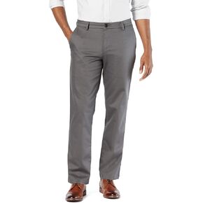 Dockers Men's Straight Fit Signature Lux Cotton Stretch Khaki Pant, Magnet, 44W x 30L