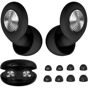 Ear Plugs for Sleeping Noise Cancelling, Ultra-Soft Sleep Earbuds for Side Sleepers, Anti Snoring Devices, Noise Sensitivity -25dB, Hearing Protection, Suitable for Study, Travel, Work (Black)