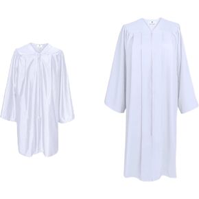 GradPlaza Adult Matte Choir Robe with Child Shiny Choir Robe