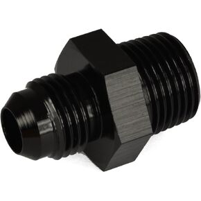 1/8 NPT to 4AN Adapter Straight Pipe Thread to 4 AN Flare Fitting Black