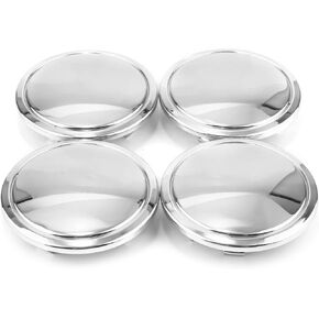 RTrhinoTuning 4PCS 69mm Wheel Center Caps Compatible with Audi A3/A4/A5/A6/A7/Q3/S5/S6/S7/S8, OD: 2.72"(69mm) ID: 2.2"(56mm), Car Hub Caps Sliver Wheel Hub Covers