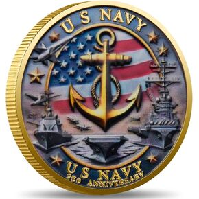 250th Anniversary US Military Commemorative Coin – Army, Navy, Marine Corps, Patriotic Challenge Coin, Veterans Appreciation Gift (A#)