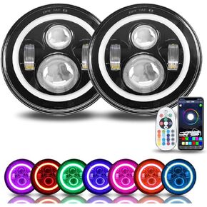 Sunpie 7 Inch RGBW Halo Lights for JK JKU TJ LJ