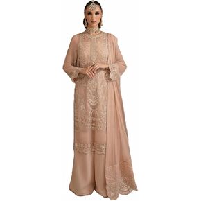 Indian Pakistani Salwar Kameez Pant Suit Embroidery Dresses for Eid Ramadan Festive Party - Kurta, Pant and Dupatta
