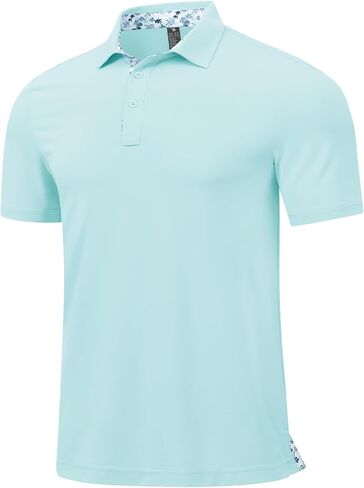Rdruko Mens Polo قمصان قصيرة الأكمام الجافة رطوبة الفتل الرياضية غولف تنس تي شيرت in Kuwait