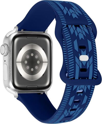 Wrangler® "Aztec Trail" Silicone Band for Apple Watch® ، Western Aztec Pattern ، يناسب جميع سلسلة وأحجام Apple Watch® in Kuwait