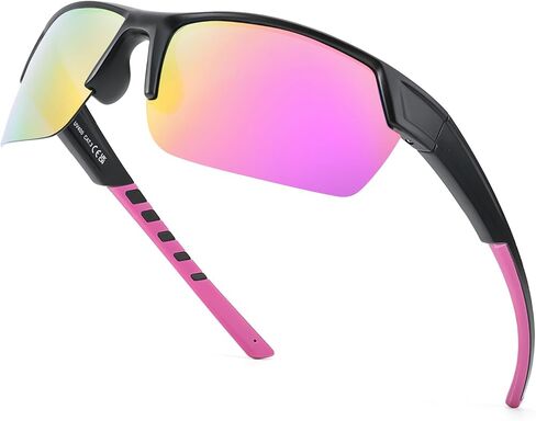 TJUTR Running Sunglasses for Women, Polarized Wrap Around Sun Glasses with UV400 Protection for Sports Cycling Golf TS3080 in Saudi Arabia