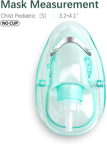 ANSNF 3 Pack Oxygen Mask for Face Adult with 6.6' Tube & Adjustable Elastic Strap - Size S+M+L - NO CUP in Saudi Arabia