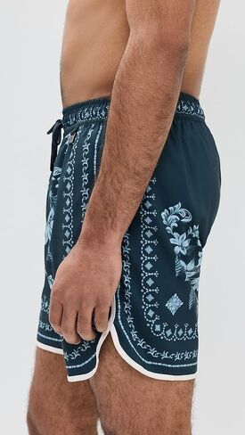 AGUA BENDITA Men's Liam Blush Swim Trunks 6" in Saudi Arabia