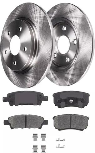 Rear Brake Kit for Dodge Avenger Caliber Chrysler 200 Sebring Mitsubishi Lancer Jeep Compass Patriot, KIT-G019 10.31 inch Disc Brake Rotors Ceramic Brake Pads Replacement in Kuwait