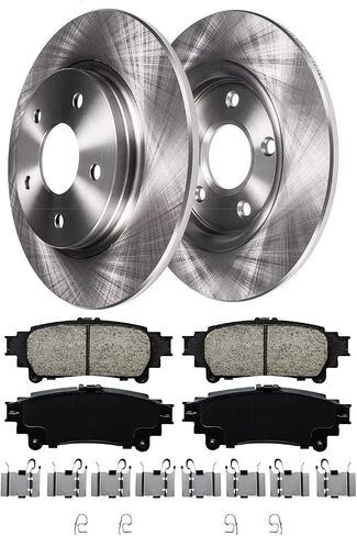 Rear Brake Kit for Dodge Avenger Caliber Chrysler 200 Sebring Mitsubishi Lancer Jeep Compass Patriot, KIT-G019 10.31 inch Disc Brake Rotors Ceramic Brake Pads Replacement in Kuwait
