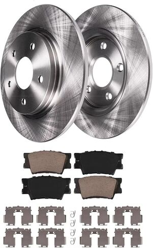 Rear Brake Kit for Dodge Avenger Caliber Chrysler 200 Sebring Mitsubishi Lancer Jeep Compass Patriot, KIT-G019 10.31 inch Disc Brake Rotors Ceramic Brake Pads Replacement in Kuwait
