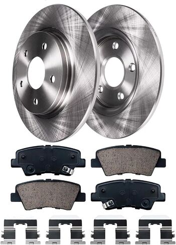 Rear Brake Kit for Dodge Avenger Caliber Chrysler 200 Sebring Mitsubishi Lancer Jeep Compass Patriot, KIT-G019 10.31 inch Disc Brake Rotors Ceramic Brake Pads Replacement in Kuwait