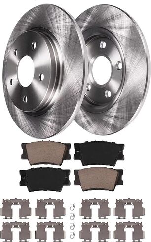 Rear Brake Kit for Dodge Avenger Caliber Chrysler 200 Sebring Mitsubishi Lancer Jeep Compass Patriot, KIT-G019 10.31 inch Disc Brake Rotors Ceramic Brake Pads Replacement in Kuwait