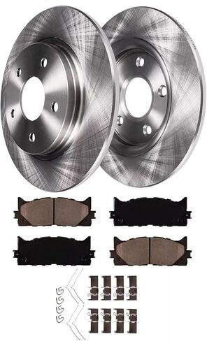 Rear Brake Kit for Dodge Avenger Caliber Chrysler 200 Sebring Mitsubishi Lancer Jeep Compass Patriot, KIT-G019 10.31 inch Disc Brake Rotors Ceramic Brake Pads Replacement in Kuwait