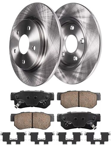 Rear Brake Kit for Dodge Avenger Caliber Chrysler 200 Sebring Mitsubishi Lancer Jeep Compass Patriot, KIT-G019 10.31 inch Disc Brake Rotors Ceramic Brake Pads Replacement in Kuwait