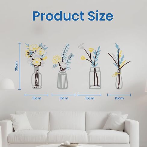 zituzitp 3 Pieces Metal Flower Wall Decor, Wall Art for Bathroom Living Room Kitchen Bedroom Dining Room Rustic Farmhouse Boho Wall Decor Houseworming Gift in Saudi Arabia