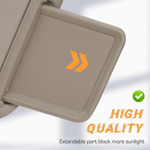 Beige Passenger Right Side Sun Visor Replacement Compatible with Toyota Highlander 2008 2009 2010 2011 2012 2013 Replace 74320-0E050-B0 in Kuwait