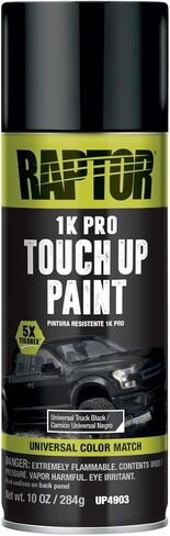 Raptor 1K Pro Universal Touch Up Paint Spray, Professional Grade, Tough & Durable, Extra Protection, Black in Kuwait