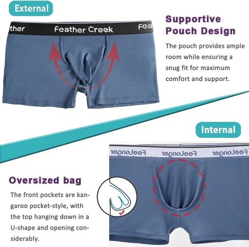 Mens Pouch Trunks Separate Big Enhance Underwear Briefs Comfy Mid-Rise Pouch Bikini Brief Boxer Briefs in Saudi Arabia