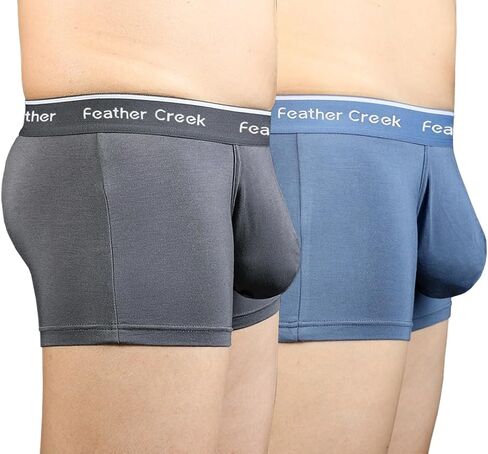 Mens Pouch Trunks Separate Big Enhance Underwear Briefs Comfy Mid-Rise Pouch Bikini Brief Boxer Briefs in Saudi Arabia