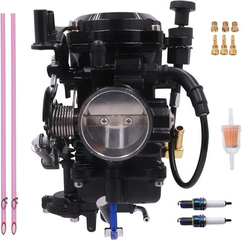 CV40 Carburetor for Harley Davidson Sportster 883 XL883 Sportster 1200 XLH1200,1988-2016 Dyna & FXR,1988-2017 Softail,1988-2016 Touring,1998-Up Sportster Electra Glide Fatboy 27490-96 27490-04 (Black) in Saudi Arabia