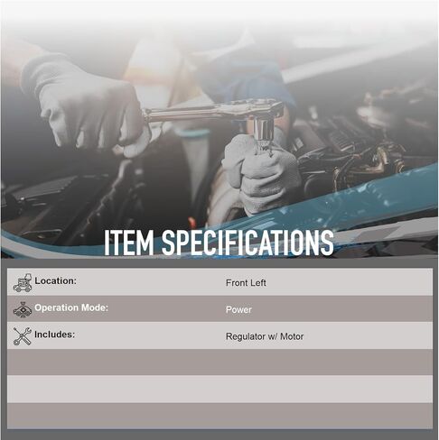 أجزاء OEG منظم نافذة جديد مع محرك أمامي للسائقين الجانب الأيسر LH متوافق مع 2003 2004 2005 2006 2007 2008 2009 Kia Sorento, 82401300, 748-942, 125-59004ALWOM in Kuwait