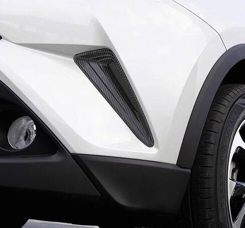 Car Accessories Exterior Decoration Front Fog Light Lamp Frame Cover Trim (Carbon Fiber Style) Fit for Toyota C-HR CHR 2018 2019 ABS 2 PCS in Saudi Arabia