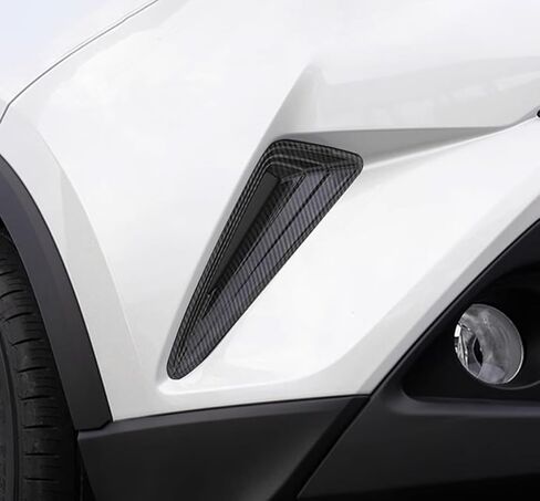 Car Accessories Exterior Decoration Front Fog Light Lamp Frame Cover Trim (Carbon Fiber Style) Fit for Toyota C-HR CHR 2018 2019 ABS 2 PCS in Saudi Arabia