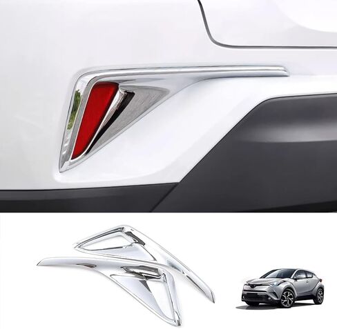 Car Accessories Exterior Decoration Front Fog Light Lamp Frame Cover Trim (Carbon Fiber Style) Fit for Toyota C-HR CHR 2018 2019 ABS 2 PCS in Saudi Arabia